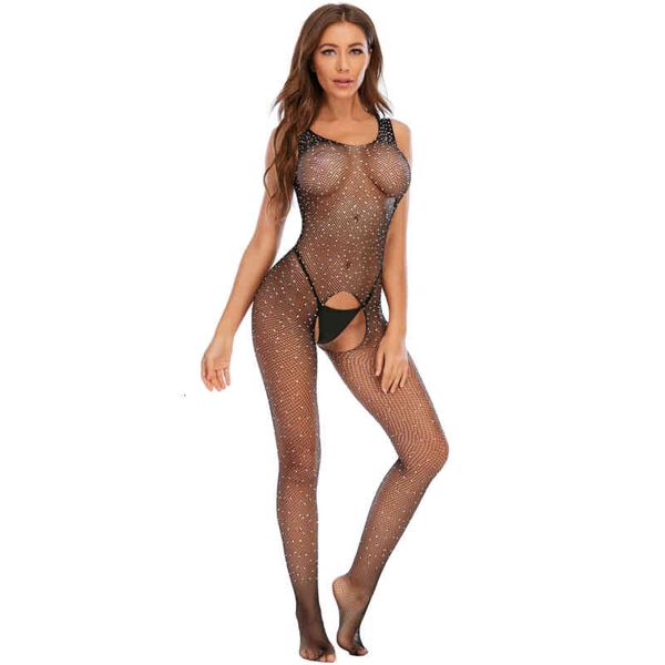

diamond bodystocking fun underwear shiny rhinestone vest one-piece net, Red;black