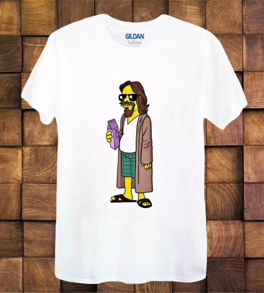 

the big lebowski dude homer t shirt funny ladies/men's tee 899, White;black