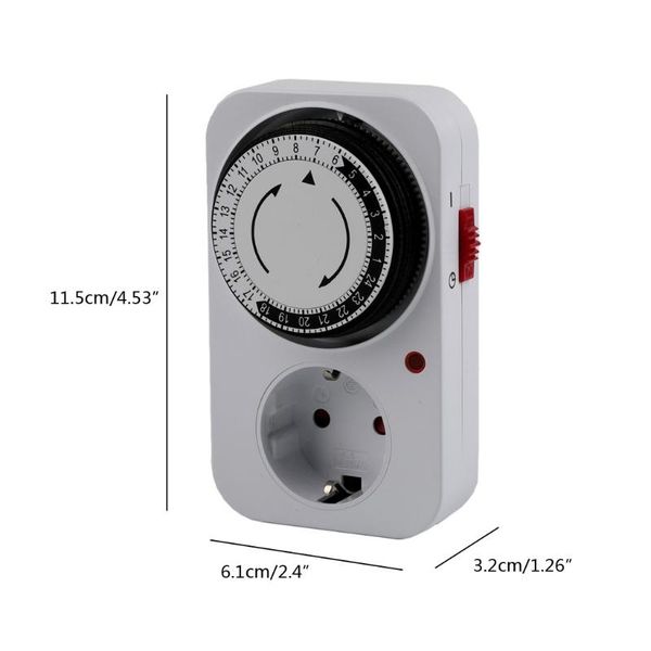 Interruttore timer ciclico orario Presa da cucina Loop Presa di temporizzazione universale Meccanica UK EU US Plug Timer