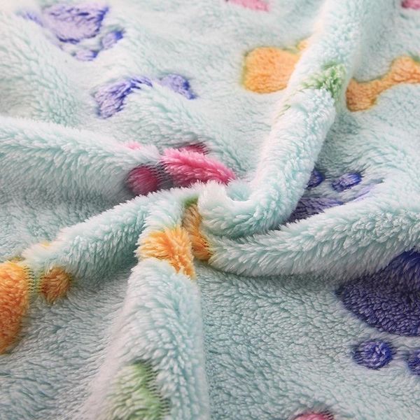 

kennels & pens cute floral pet sleep warm bone print towel dog cat puppy fleece soft blanket beds mat