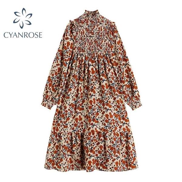 

mori girl dress long sleeve mock neck women french romantic ruffle frocks female elegant beach party fitted vestidos 210515, Black;gray