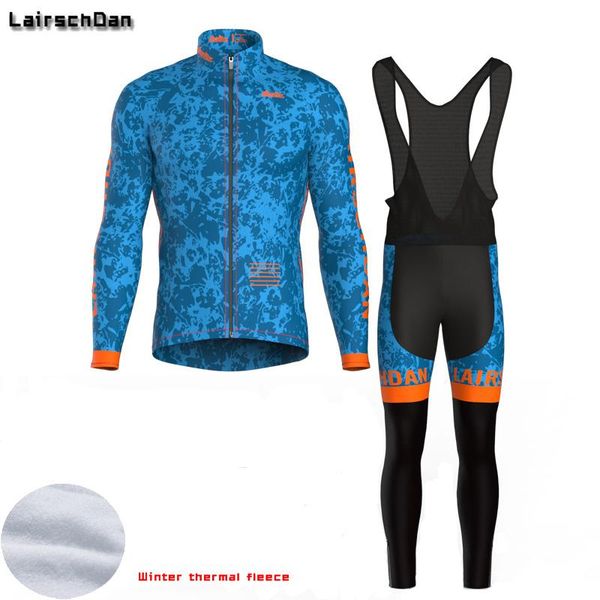 

racing sets sptgrvo mallot ciclismo hombre invierno 2021 cycling clothes men long sleeve thermal fleece suit bike mtb clothing bib pants set, Black;blue