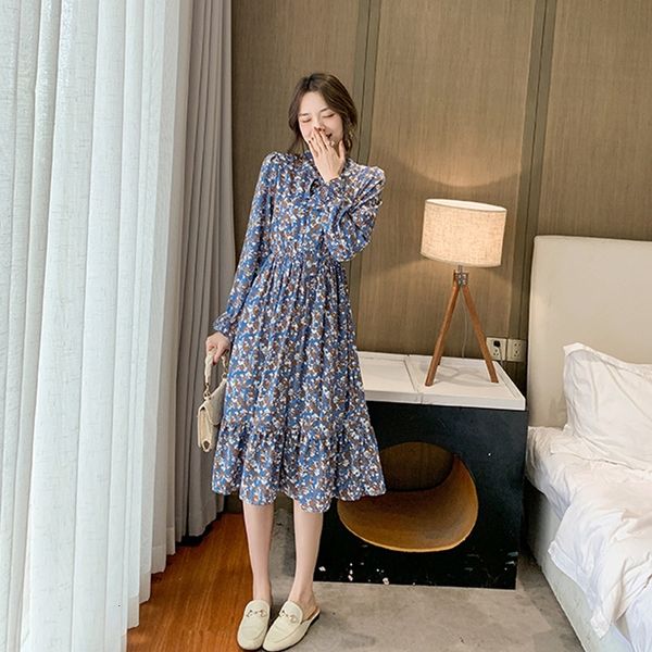 

women floral dresses long sleeve a-line plus size woman dress vestido de mujer, Black;gray