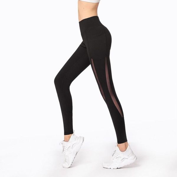 

yoga outfits motion pants woman lift the hips bodybuilding high waist solid color nine part, White;red