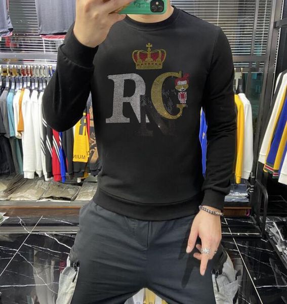 

men's hoodies & sweatshirts black and white male hip hop hoodies diamond-style streetwear of men soft young sweater coats 2021