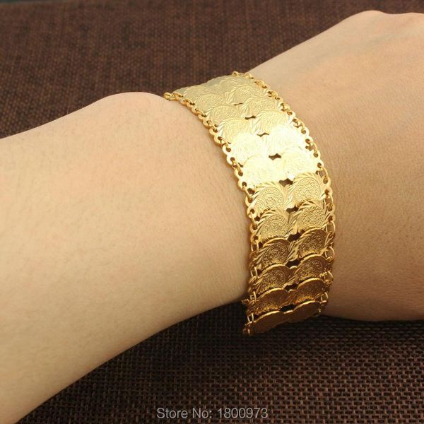 

luxury islamic money coin bracelet gold color muslim coins for women men african/ arab/middle east jewelry link, chain, Black