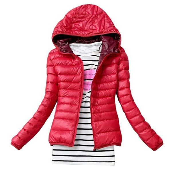 

autumn winter women basic jacket coat female slim hooded brand cotton coats casual black jackets 210922, Black;brown