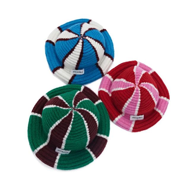 

beanies woman winter striped knitted bonnet cap beanie hat
