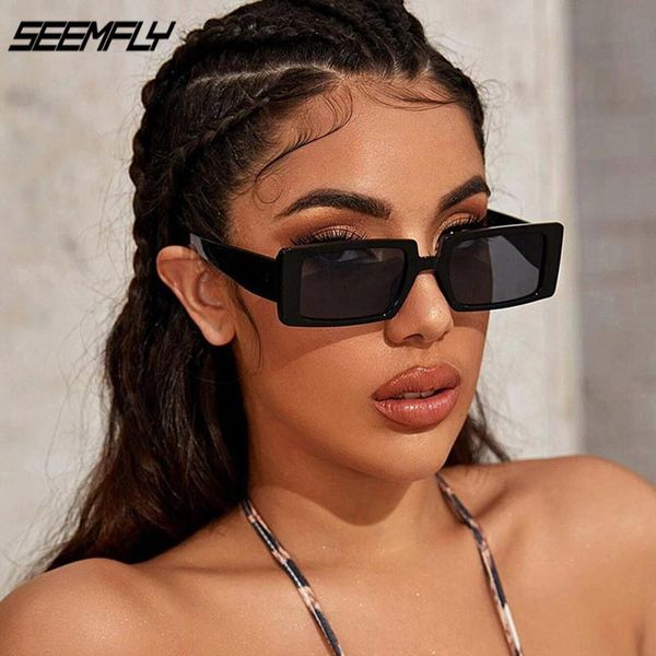 

sunglasses seemfly fashion candy color square frame trendy women outdoor eyeglasses driving travel goggle uv400 shades eyewear, White;black
