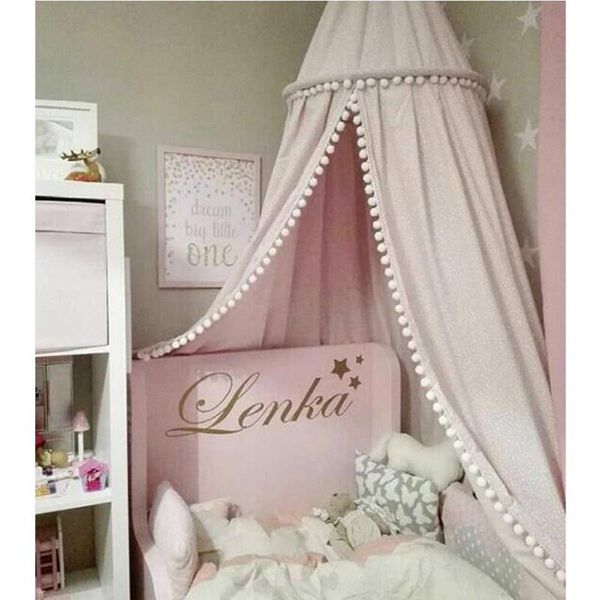 

[hairball type] cotton cloth ceiling cover baby mosquito net dome bed curtain princess wind children's tent crib netting