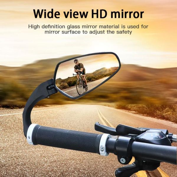 

bike groupsets 1pc wide range back sight reflector bicycle mirror mtb road rearview handlebar mount flexible safety cycling accessories