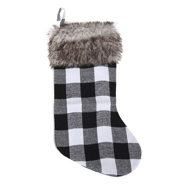 

christmas decorations stockings - plaid classic large for family holiday party