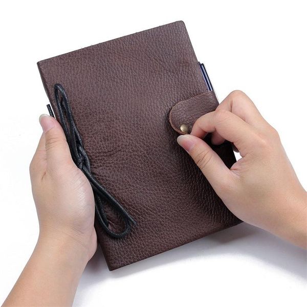 

vintage genuine leather cover notebook jotter school bag brown a5 diaries diary bags