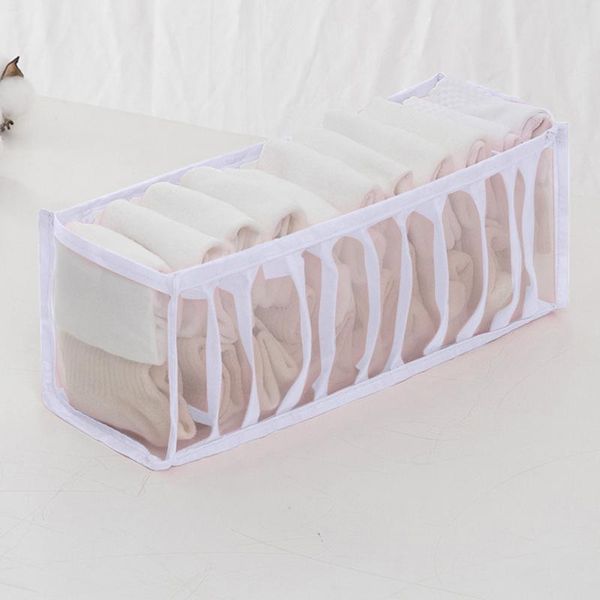 

household foldable mesh underwear storage box socks bra and panties bedroom drawer lattice tidy accessories clothing & wardrobe