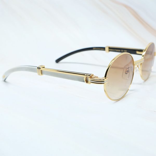 

designer classic sunglasses men white buffalo horn shades fire sunglasses oval luxury carter spectacles round 7550178, White;black