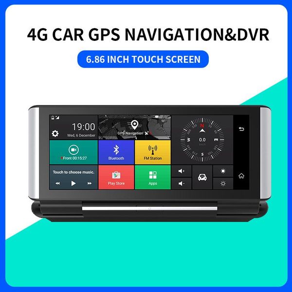 

car video 7 inch dvr central console navigator with dash cam front and rear