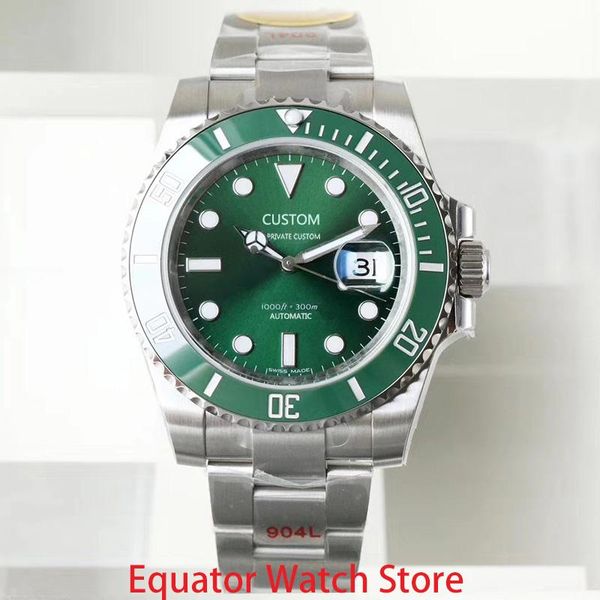 

wristwatches men's automatic watches sapphire crystal stainless steel ceramic bezel waterproof men mechanical wristwatch 40mm green clo, Slivery;brown