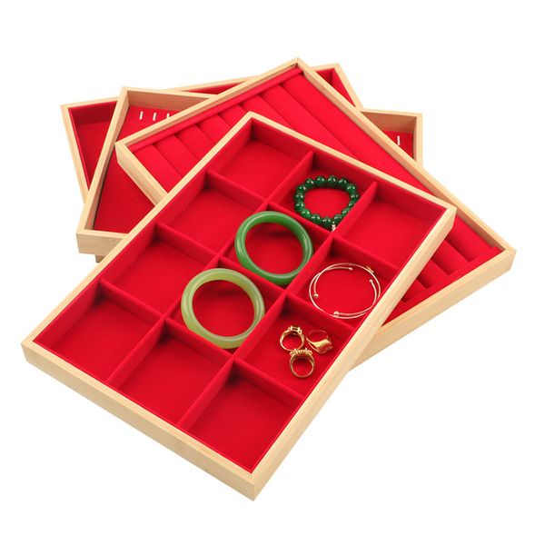 

red jewelry display tray ring pendant necklace to hold display props necklace holder jewelry earrings display tray, Black