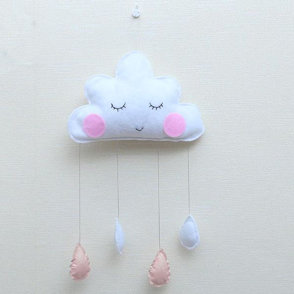 

craft pendant cloud cute hanging bedroom decorative diy rain drop children felt home kids room soft objects & figurines