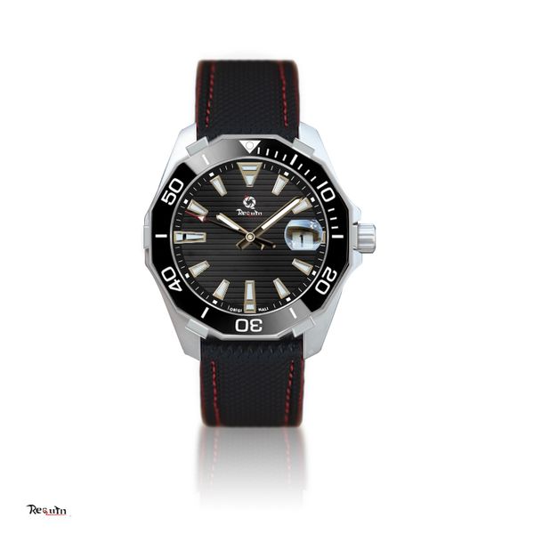 

luxury men's automatic mechanical watch racing silver white stainless steel case sapphire calendar three-hand dial calibre 5 bag black, Slivery;brown