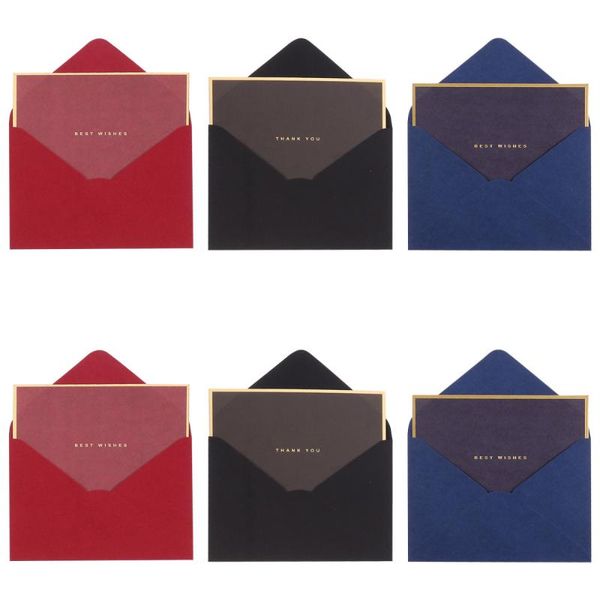 

sets wedding invitations gilding paper greeting cards with envelopes