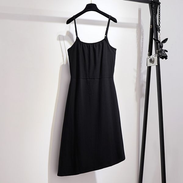 

dress plus size 6xl 5xl 4xl 3xl 2xl ed in spaghetti belt femme cotton blend black clothes thin sweater vest ladies, Black;gray