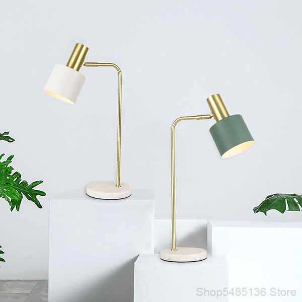 

table lamps nordic marble lamp bedroom bedside study reading home living room dining decoration light fixtures