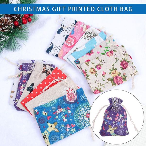 

gift wrap wedding home decoration drawstring cotton storage bag christmas
