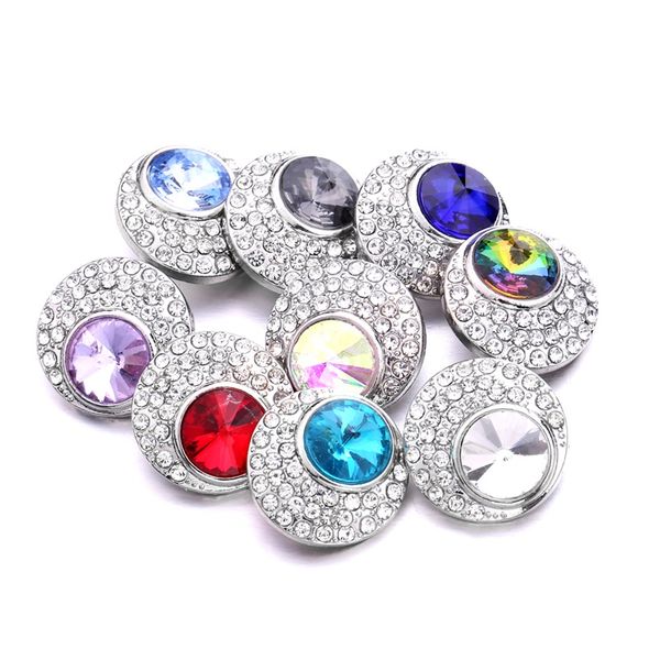 

wholesale snap button charms jewelry findings crystal beads rhinestone 18mm metal snaps buttons diy bracelet jewellery, Bronze;silver