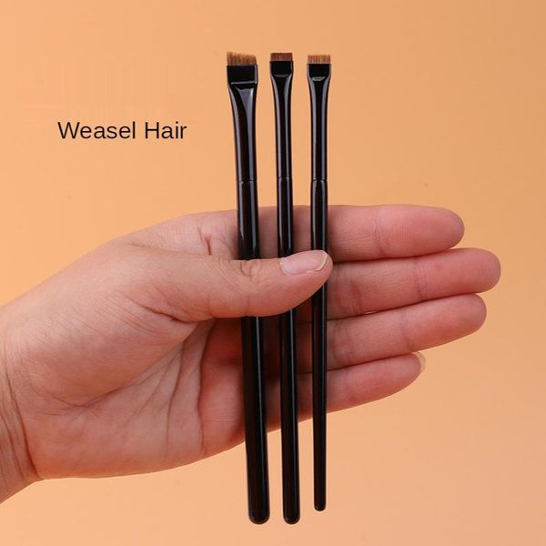

angled eyeliner brush fine liquid gel thin small makeup brusher eyebrow tool eyelash curler