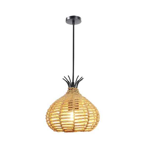 

pendant lamps 1pc pastoral style rope weaving craft ceiling light indoor hanging