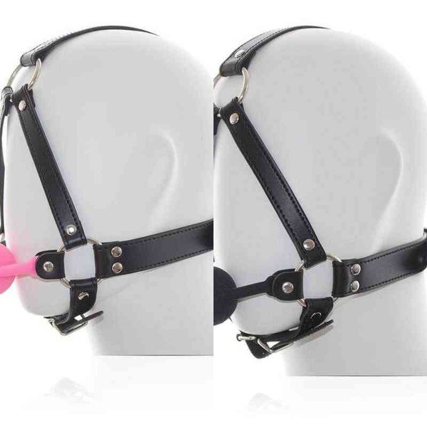 Nxy Sm Bondage Smlove o Tipo Sex Gag Ball Silicone Mouth Open Harness Accessori erotici Bdsm Slave Gioco Giocattolo per coppie 1223