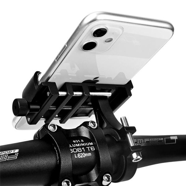 

cell phone mounts & holders bicycle mobile holder for bike support motocycle metal smartphone 3.5-6.2 inch mount stand handlebar