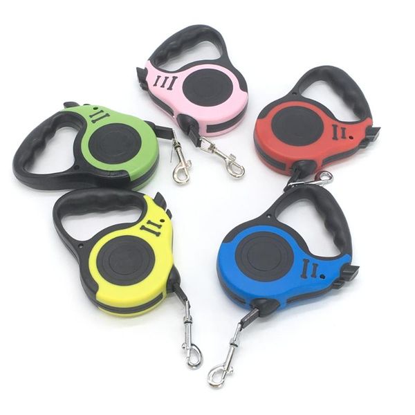 

dog collars & leashes 3m 5m durable leash automatic retractable nylon cat lead extension puppy walking running roulette for dogs