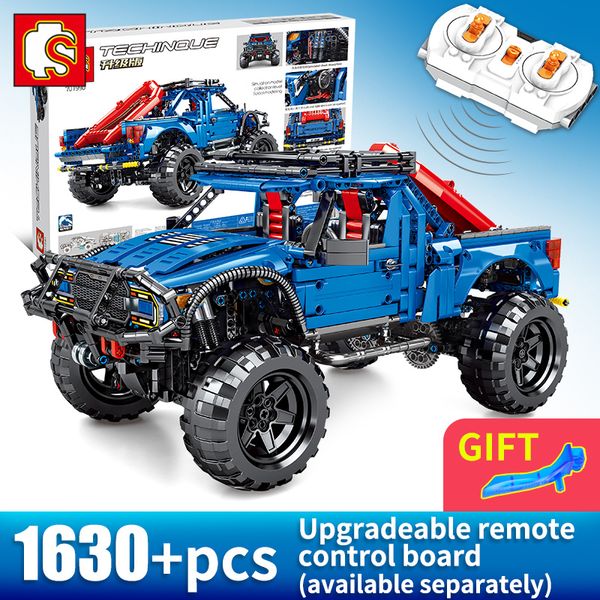 

SEMBO BLOCK 1630PCS Remote control Car technology building blocks Technical Block RC Toy Boy Adult Bricks Technical 2.4GHZ F-150