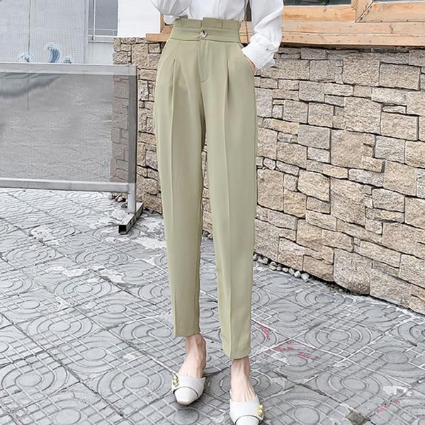 

women's pants & capris suit harem korean high waist straight loose casual trousers women ankle-length, Black;white