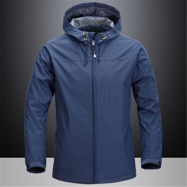 

men's jackets hooded jacket windproof rain windbreaker, Black;brown