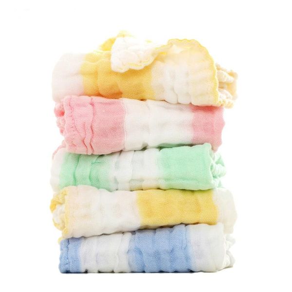

towels & robes baby cotton gauze handkerchief square towel combed washed fold color stripe saliva
