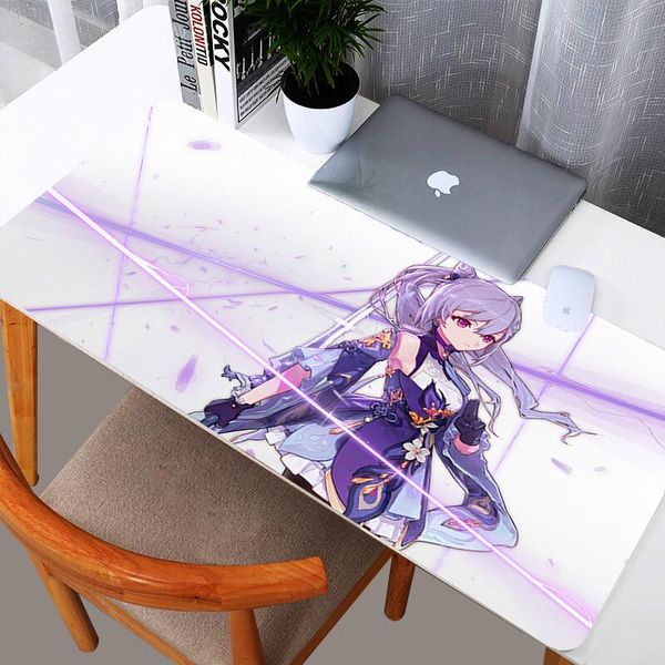 

mouse pads & wrist rests genshin impact large size pad lapanime mat gaming desk l xl for player game keyboard 300mm*600mm carpet