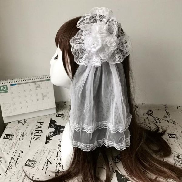 

other event & party supplies classic lolita style headwear lace veil hairband rose hairpin gorgeous headpiece fancy dress cosplay accessorie
