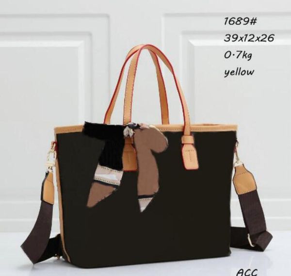 

famous classical digner with silk scarv shoulder bag ladi composite shopping handbag feminina clutch tote bags m61743