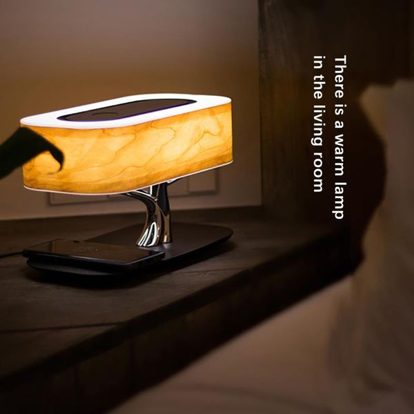 

bedside lamp speaker bluetooth or wifi /wirless charging(qi) /led lamp/atuo sleep phone wireless charge portable speakers
