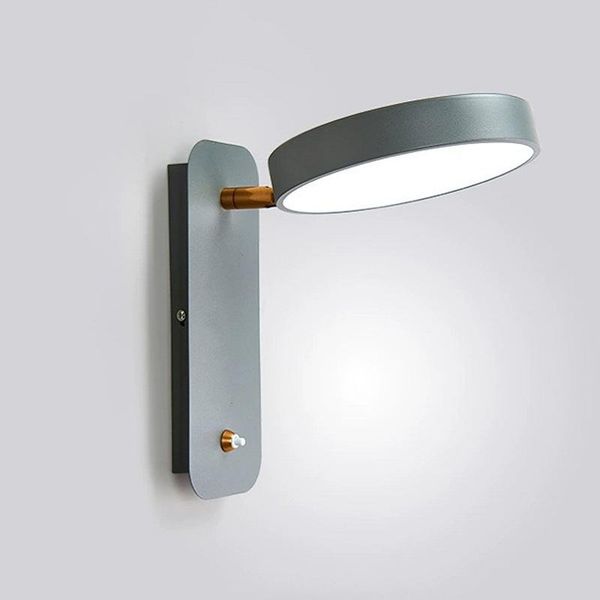 

wall lamp led nordic minimalist rotatable eye protection reading sconce light w/switch macaron bedroom bedside el aisle bra
