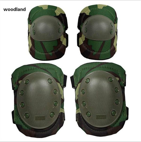 

elbow & knee pads army durable outdoor and skating military, Black;gray
