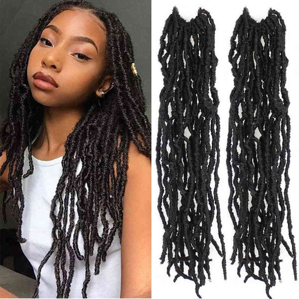

female locs wig faux nu synthetic crochet hair, Black