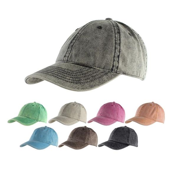 

spring new styles denim fabric ponytail hat 8 colors peak baseball cap street outdoor sports soft tide sun hat lla430, Blue;gray
