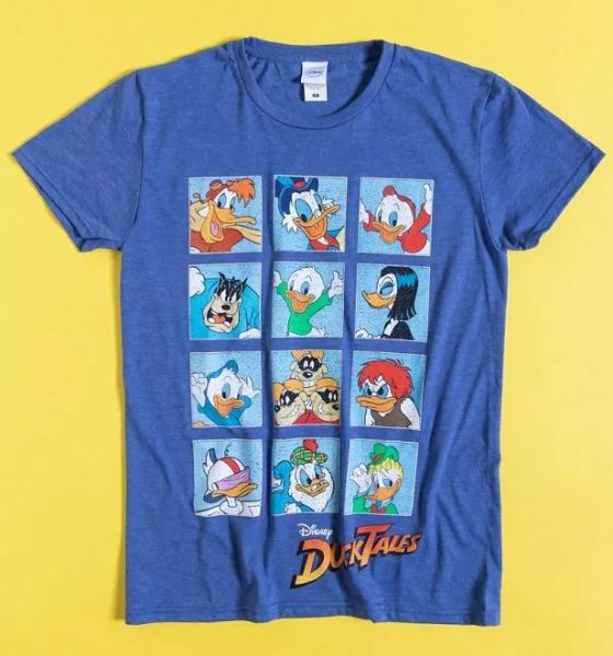 

official blue ducktales squares t-shirt, White;black