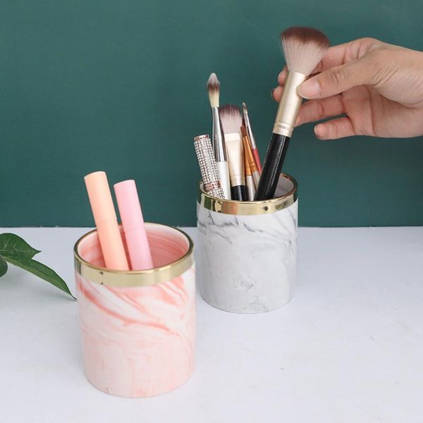 

pencil cup desk container storage multiuse makeup pen brush holder eyebrow tools & stencils