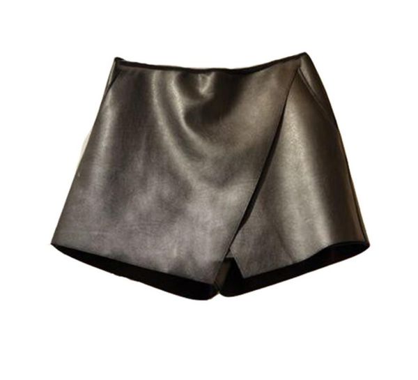 

women's shorts fall 2021 pu leather ladies womens casual black short pants korean skirt, White;black