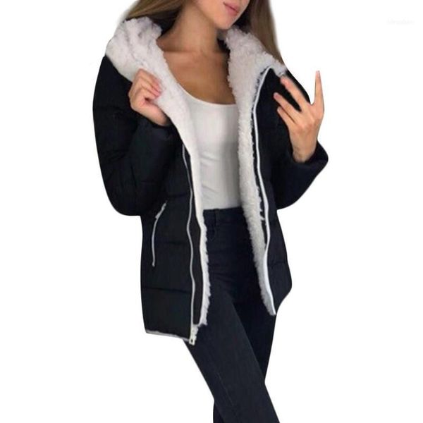 

women's down & parkas autumn winter women coat fashion female jacket parka warm casual plus size overcoat1, Black